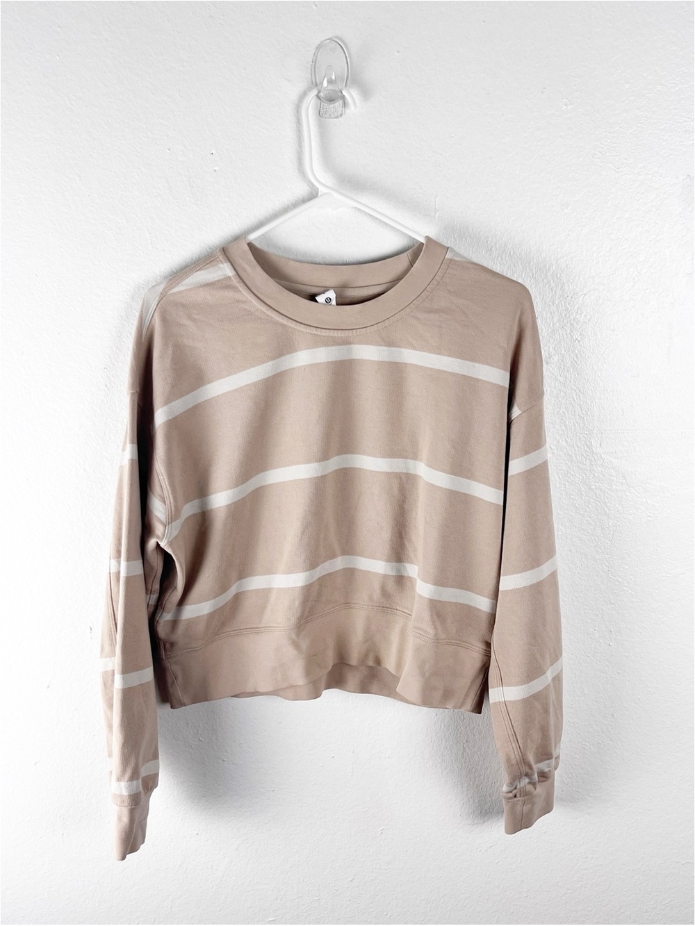 LULULEMON Perfectly Oversized Boundless Striped Cropped Top Size 4 Athleisure